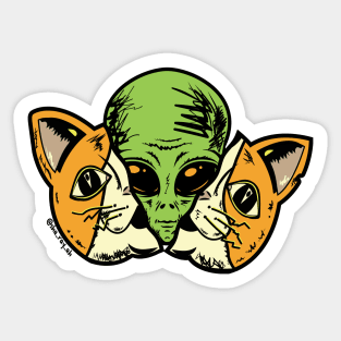 Alien Cat Sticker